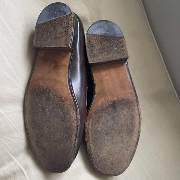 J.M. Weston 180 Loafers Brown Boxcalf Made In France size 8 w/ shoe trees - Picture 4 of 8